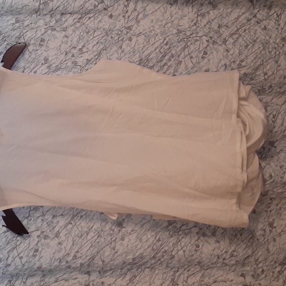 Three Dots mock wrap top white  XL - Picture 3 of 5